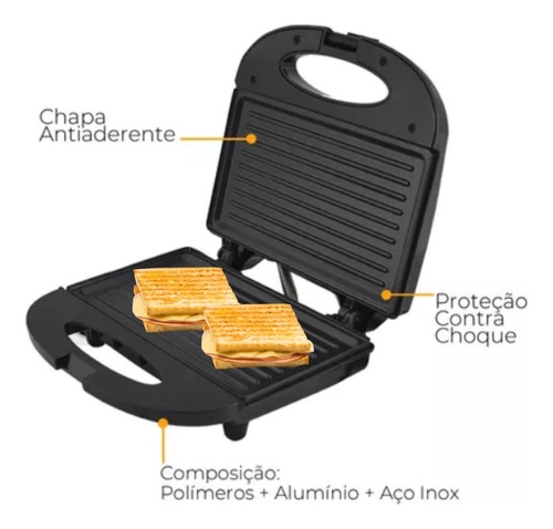 Sanduicheira e Grill Kian PRETO Sanduicheira e Grill Kian PRETO