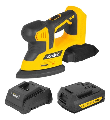 Kit Vonder - 01Lixadeira Delta ILDV1814 + 01 Bateria 2Ah IBV1802 + 01 Carregador ICBV1805
