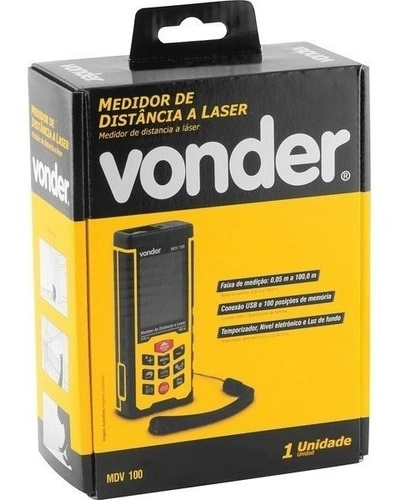 Trena a Laser Medidor de Distância 100m MDV100 Vonder Trena a Laser Medidor de Distância 100m MDV100 Vonder