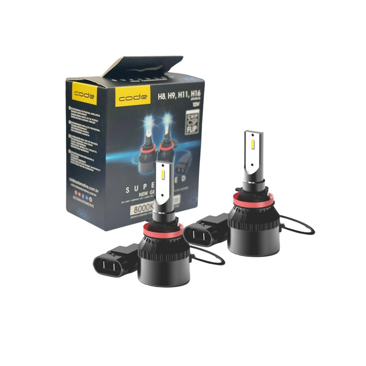 Lâmpadas Automotiva H8,H9,H11,H16 PGJ193 2un Code by Techone Lâmpadas Automotiva H8,H9,H11,H16 PGJ193 2un Code by Techone