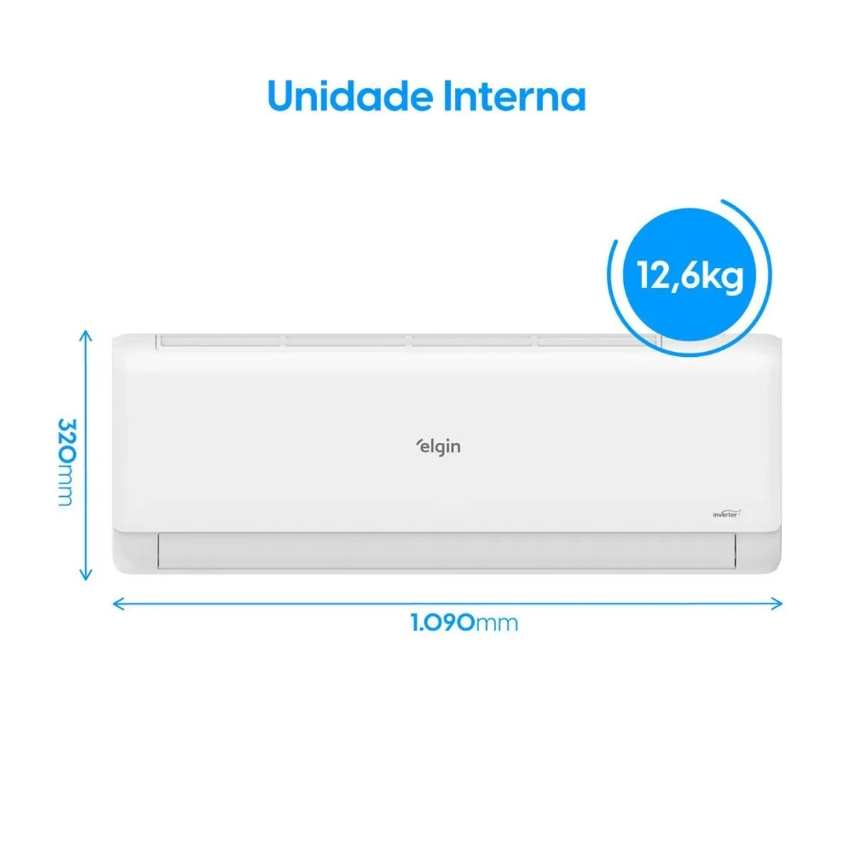 Ar Condicionado Split High Wall Eco Inverter II 24000 BTUs Frio WiFI ELGIN 220V Ar Condicionado Split High Wall Eco Inverter II 24000 BTUs Frio WiFI ELGIN 220V