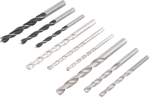 Jogo Brocas Combinadas 9 pç Aço Rápido/vídea/madeira VONDER