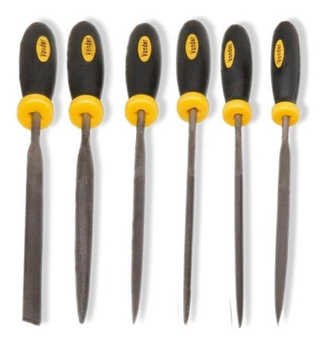 Jogo de limas agulha com cabo com 6 peças VONDER 