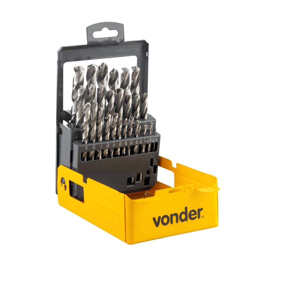 Jogo de brocas de aço rápido DIN338 com 29 peças VONDER 