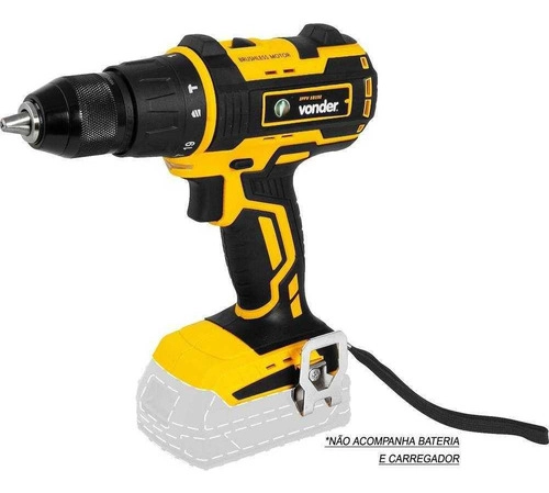 Parafusadeira/furadeira com impacto a bateria 18V sem bateria e sem carregador IPFV1819I VONDER Parafusadeira/furadeira com impacto a bateria 18V sem bateria e sem carregador IPFV1819I VONDER