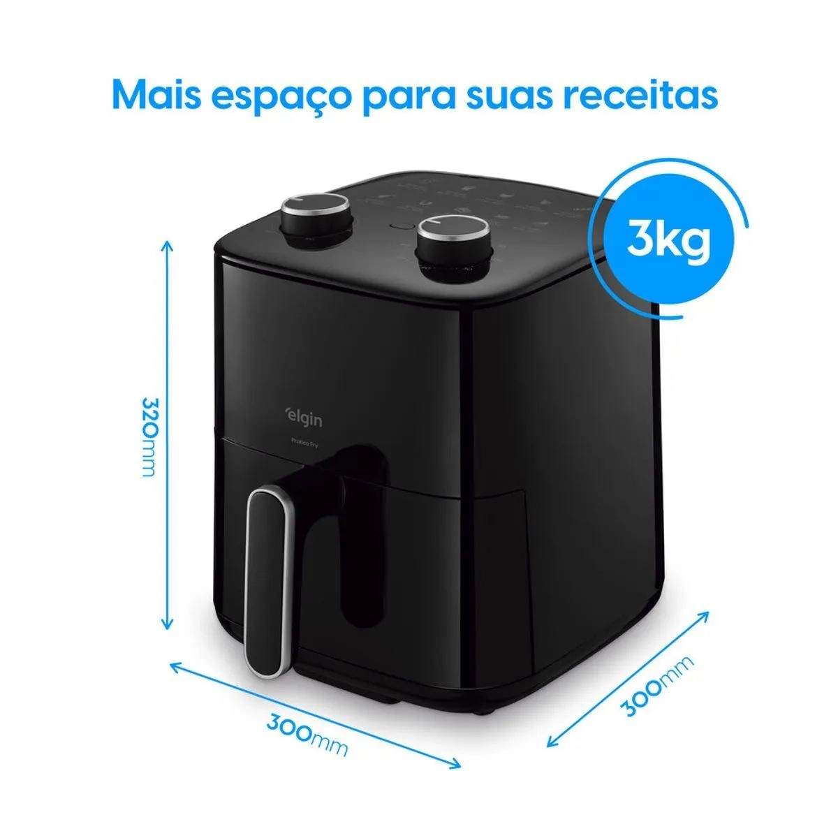 Fritadeira Air Fryer Pratica Fry 3,7L 1400W ELGIN Fritadeira Air Fryer Pratica Fry 3,7L 1400W ELGIN