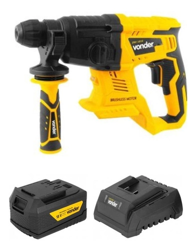 Kit Vonder - 01Martelete Perfurador E Rompedor 18V IMV1816 + 01 Bateria 4Ah IBV1804 + 01 Carregador ICBV1805