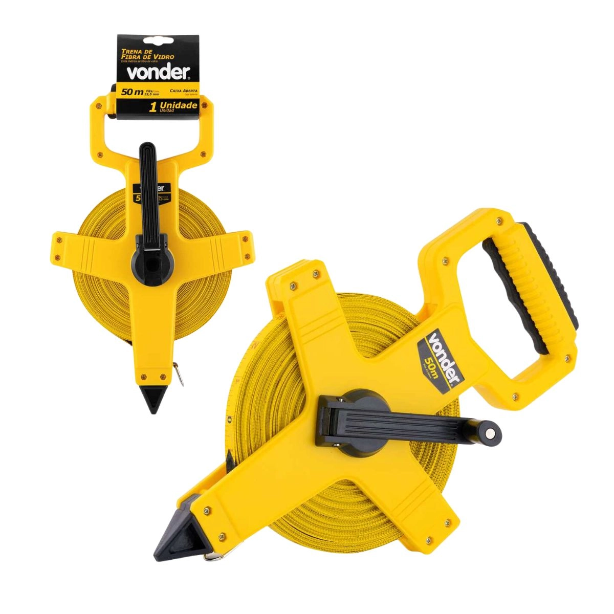Trena de fibra longa caixa aberta com 50 m VONDER