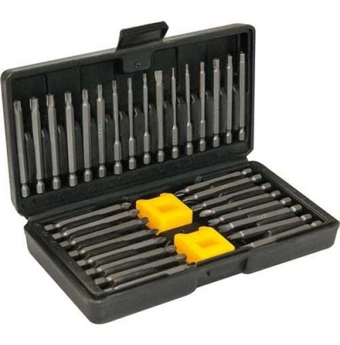 Jogo de bits e ponteiras com 35 peças corpo fino encaixe sextavado 1/4" VONDER