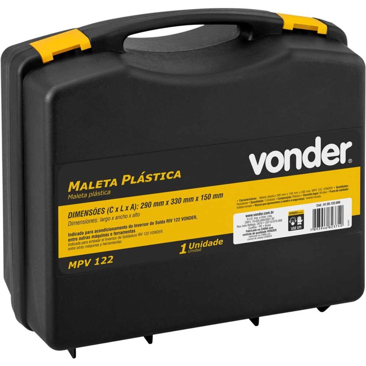 Maleta plástica MPV 122 VONDER