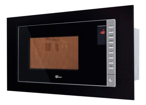 Microondas De Embutir Fit Line Moldura Preta 25 Litros Fischer