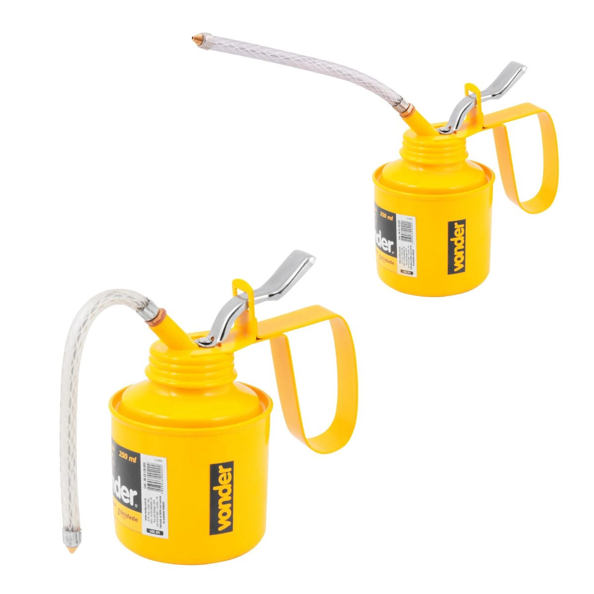 Almotolia metálica 250 ml extensão flexível VONDER 