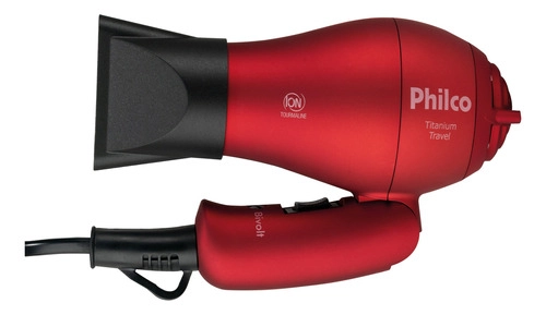 Secador de Cabelos Titanium Travel Vermelho Philco Bivolt