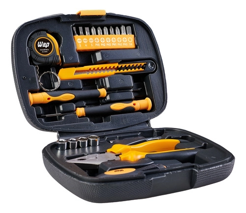 Maleta Ferramentas Manuais Preta com 21 Acessórios Mkf21 Wap