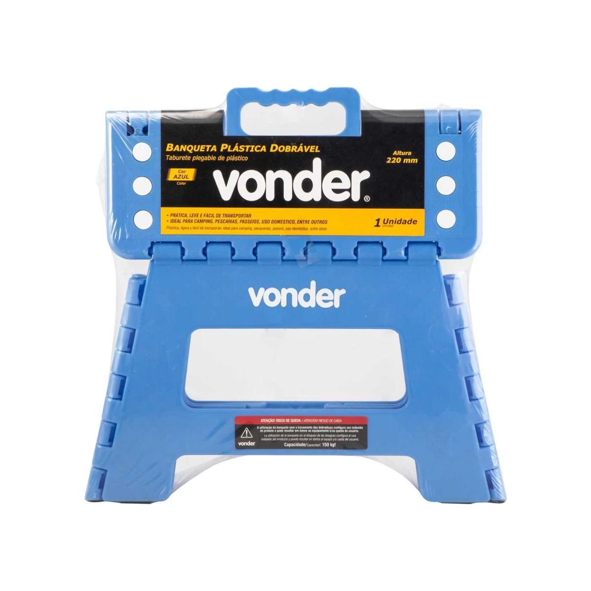 Banqueta plástica dobrável altura 220mm VONDER 