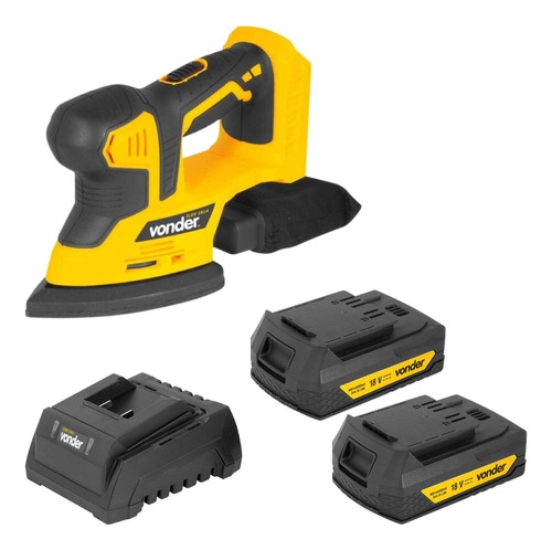 Kit Vonder - 01Lixadeira Delta ILDV1814 + 02 Bateria 2Ah IBV1802 + 01 Carregador ICBV1805