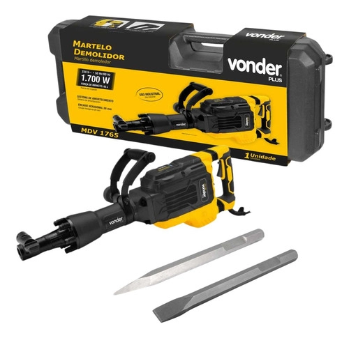 Kit Vonder - 01 Martelo demolidor MDV1765 + 01 Ponteiro + 01 Talhadeira