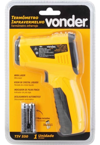 Termômetro infravermelho TIV550 VONDER Termômetro infravermelho TIV550 VONDER