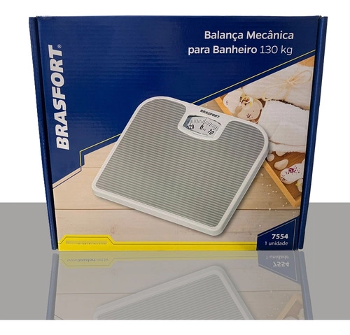 Balança Corporal para Banheiro Mecânica 130KG BRASFORT Balança Corporal para Banheiro Mecânica 130KG BRASFORT