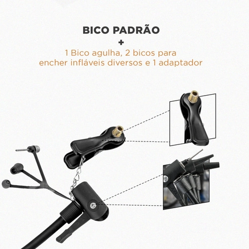 Bomba de ar para encher pneus com pedal VONDER