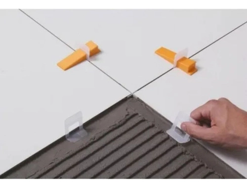 1000 Niveladores Espaçadores Slim Piso Azulejo Porcelanato Cortag