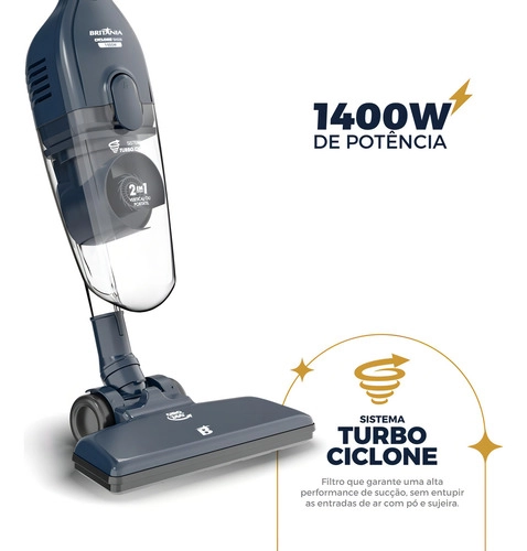 Aspirador de Pó Vertical 2 em 1 1400W BAS30 1,5L Britânia Aspirador de Pó Vertical 2 em 1 1400W BAS30 1,5L Britânia