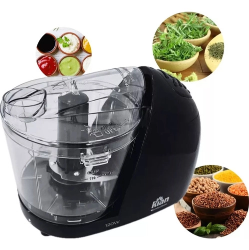 Mini Processador De Alimentos 120W Preto 127V Kian Mini Processador De Alimentos 120W Preto 127V Kian
