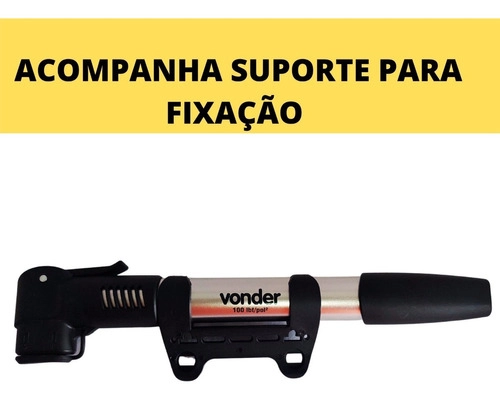 Bomba de ar portátil para bicicleta VONDER Bomba de ar portátil para bicicleta VONDER
