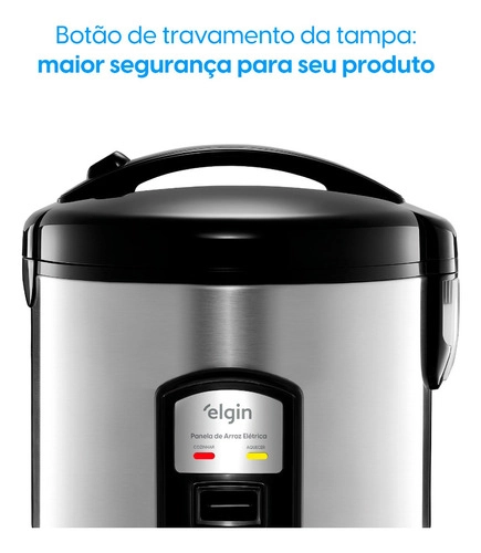 Panela Elétrica de Arroz Elgin 1,8L (10 xicaras) Panela Elétrica de Arroz Elgin 1,8L (10 xicaras)