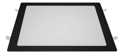 Painel Preto LED Blumenau Iluminação Embutir Quadrado 24W Bivolt 6500K (Luz Branca)