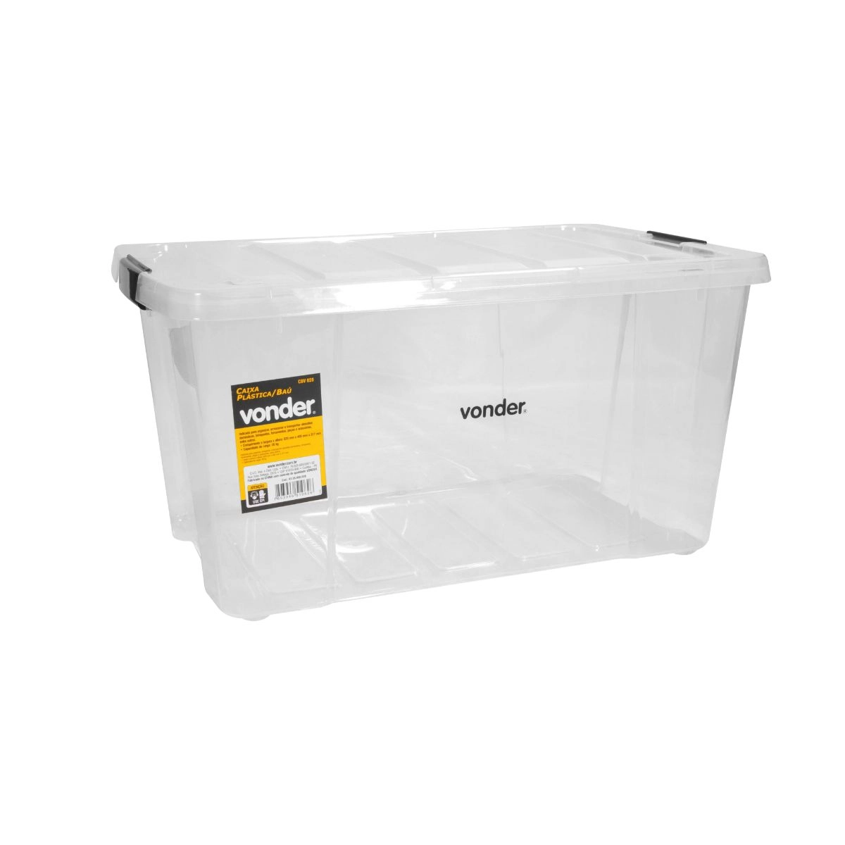 Caixa plástica/baú transparente CBV 028 VONDER 
