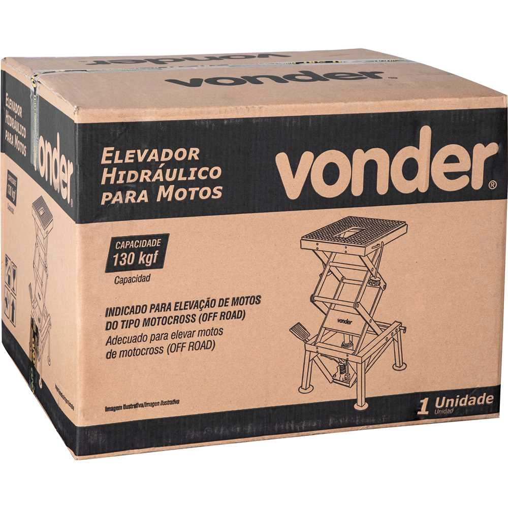 Elevador hidráulico para motos 130 kgf Vonder Elevador hidráulico para motos 130 kgf Vonder