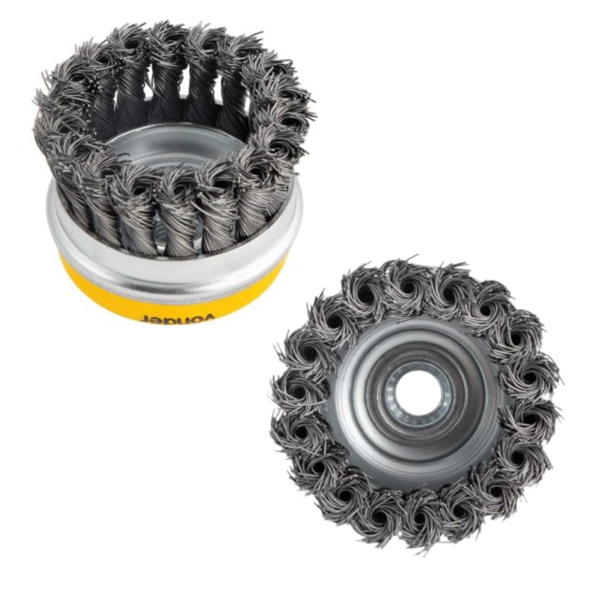 Escova tipo copo 3 torcida em aço carbono industrial VONDER 