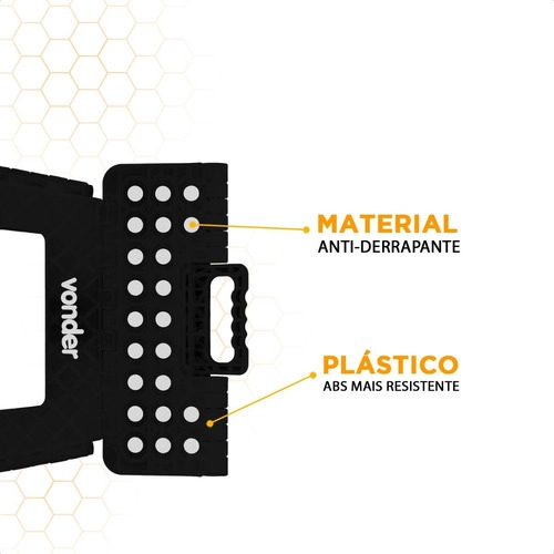 Banqueta plástica dobrável preta altura 450 mm VONDER Banqueta plástica dobrável preta altura 450 mm VONDER