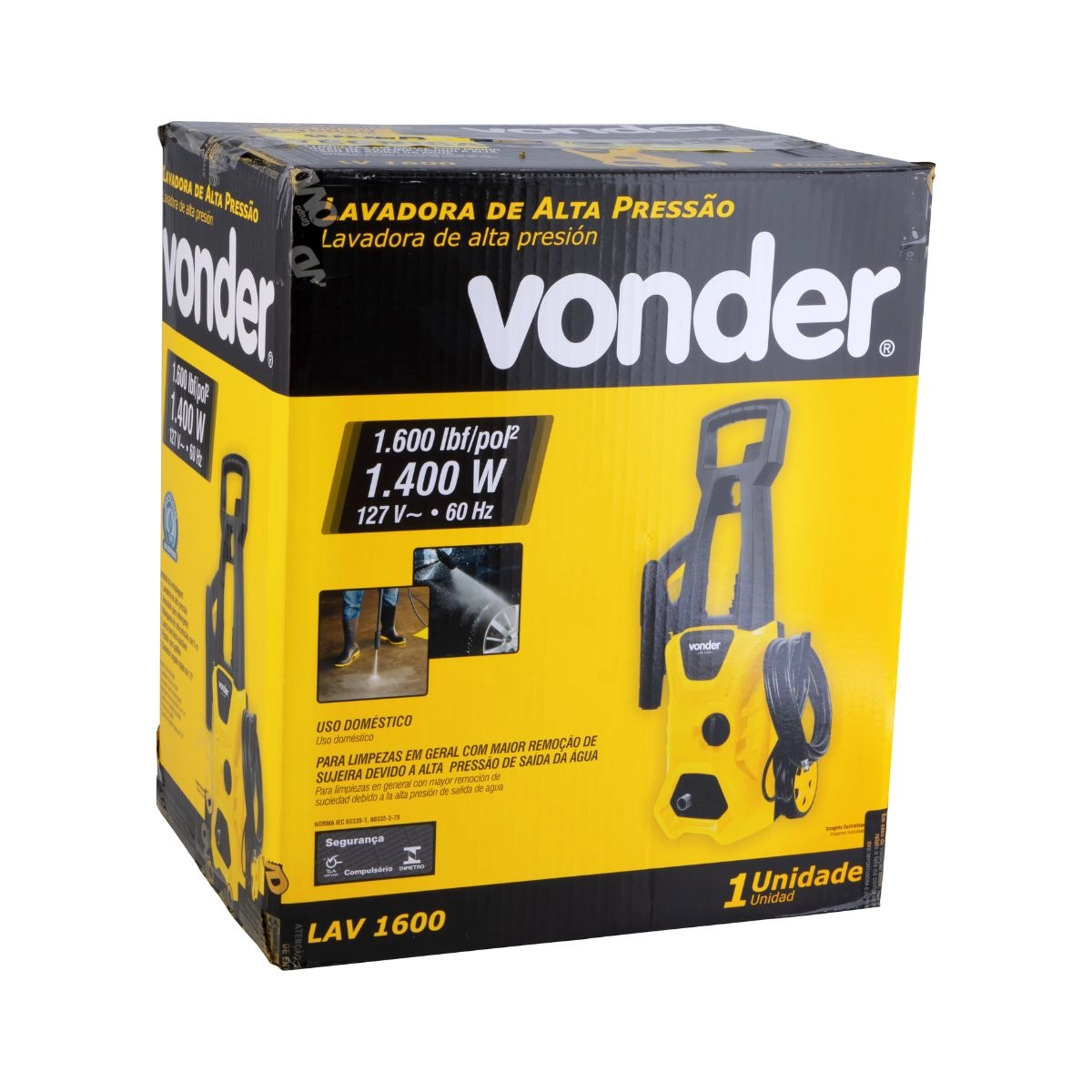 Lavadora de alta pressão LAV1600+ Snowfoam 750ml VONDER