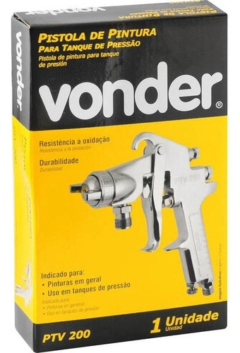 Pistola de pintura para tanque de pressão PTV200 VONDER