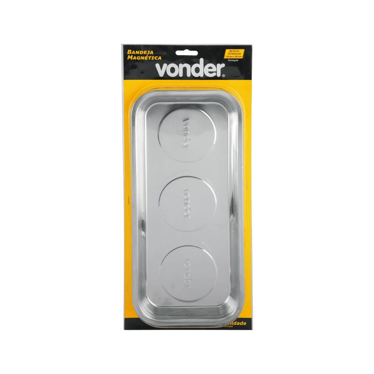 Bandeja magnética retangular inox 160mmx360mm VONDER Bandeja magnética retangular inox 160mmx360mm VONDER