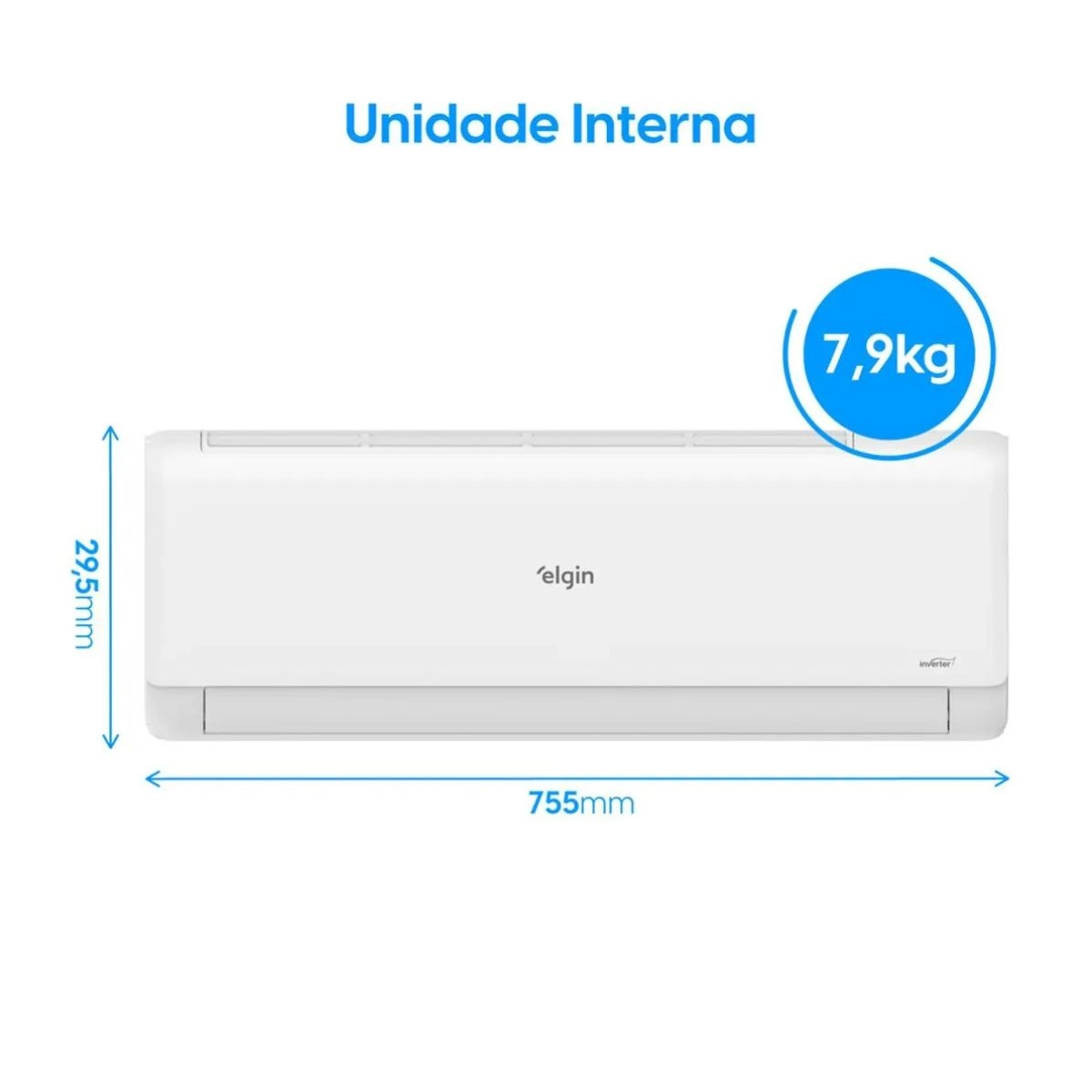 Ar Condicionado Split High Wall Eco Inverter II 12000 BTUs Quente e Frio WiFI ELGIN 220V Ar Condicionado Split High Wall Eco Inverter II 12000 BTUs Quente e Frio WiFI ELGIN 220V