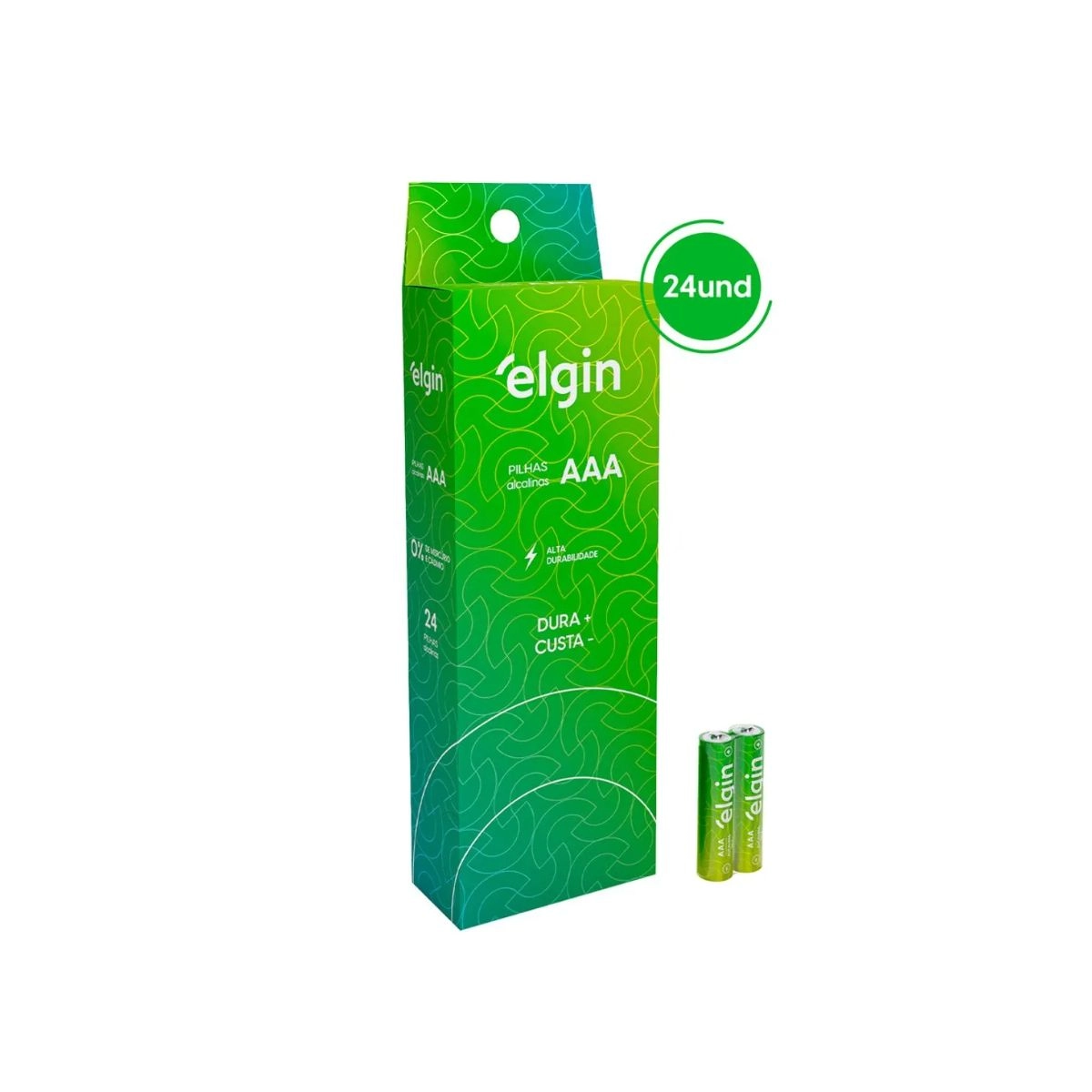 Kit Pilha Alcalinas AAA Palito com 24pçs Elgin Kit Pilha Alcalinas AAA Palito com 24pçs Elgin