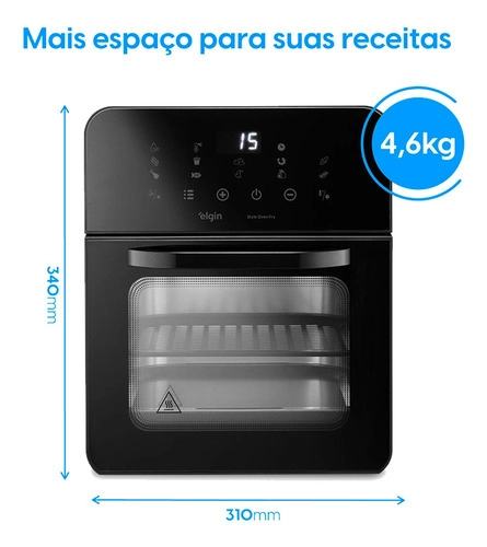 Fritadeira Air fryer Forno 10 Litros ELGIN Fritadeira Air fryer Forno 10 Litros ELGIN