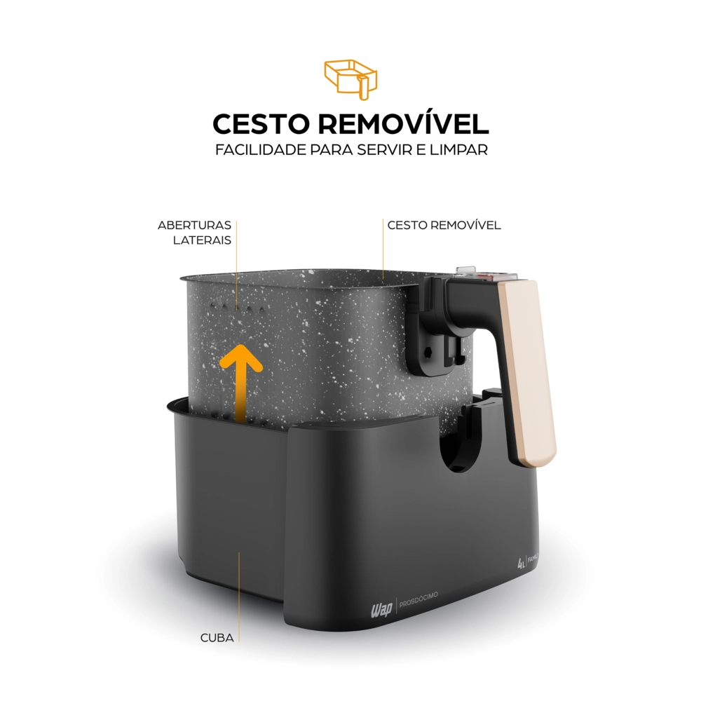 Fritadeira Elétrica Air Fryer FAMILY 4 Litros WAP Fritadeira Elétrica Air Fryer FAMILY 4 Litros WAP