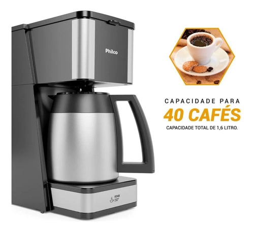 Cafeteira 40 cafezinhos 1,6L PCF40D 220v Philco Cafeteira 40 cafezinhos 1,6L PCF40D 220v Philco