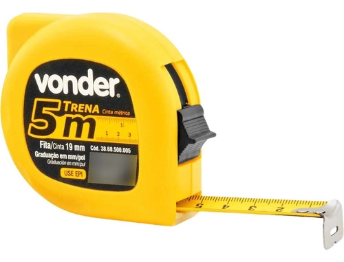 Kit Vonder - 6 Trenas de Bolso 5M de Aço Vonder Kit Vonder - 6 Trenas de Bolso 5M de Aço Vonder