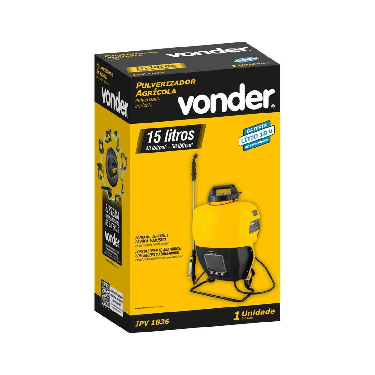 Pulverizador agrícola 15 litros IPV1836 VONDER 