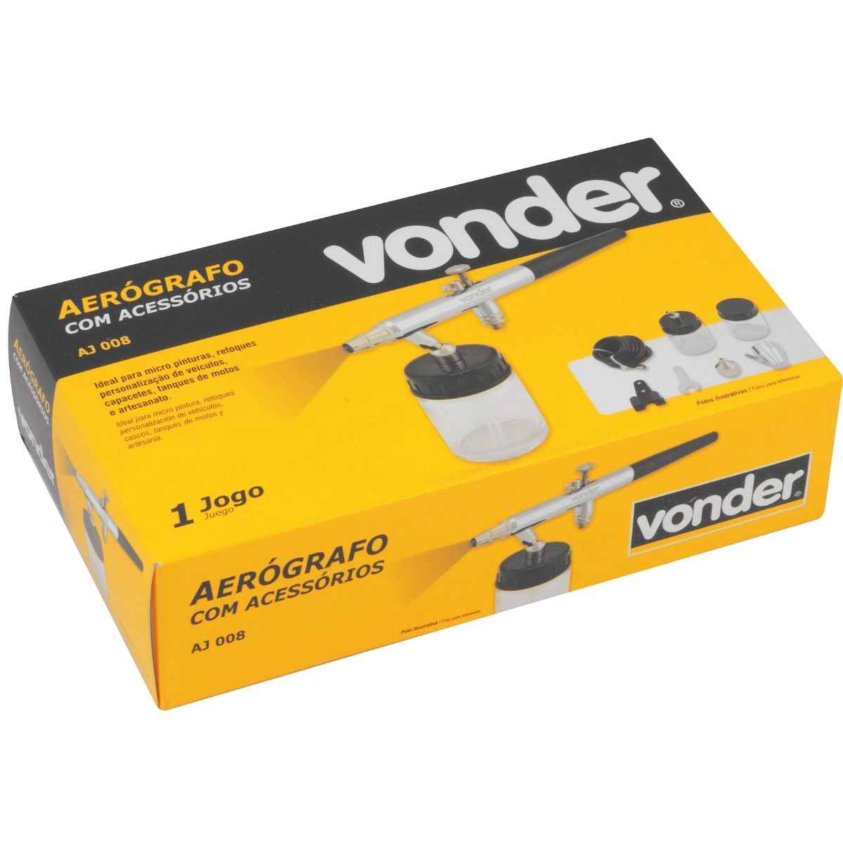 Aerógrafo com acessórios AJ008 VONDER Aerógrafo com acessórios AJ008 VONDER
