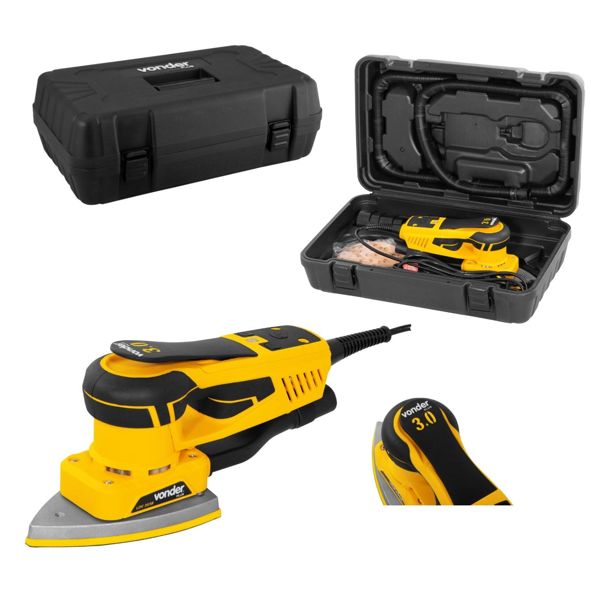 Lixadeira orbital 3 motor brushless 350W LOV353B VONDER