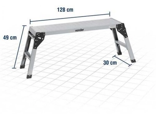 Plataforma de metal dobrável 150kgf VONDER