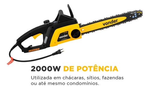 Motosserra Elétrica 2000W EV2000 Vonder Motosserra Elétrica 2000W EV2000 Vonder
