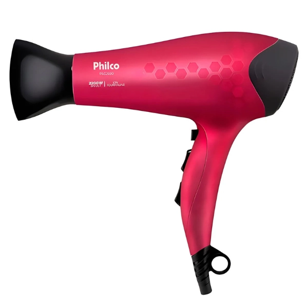 Secador de cabelo PSC2350 Íons Tourmaline 2200W Bivolt Philco Secador de cabelo PSC2350 Íons Tourmaline 2200W Bivolt Philco