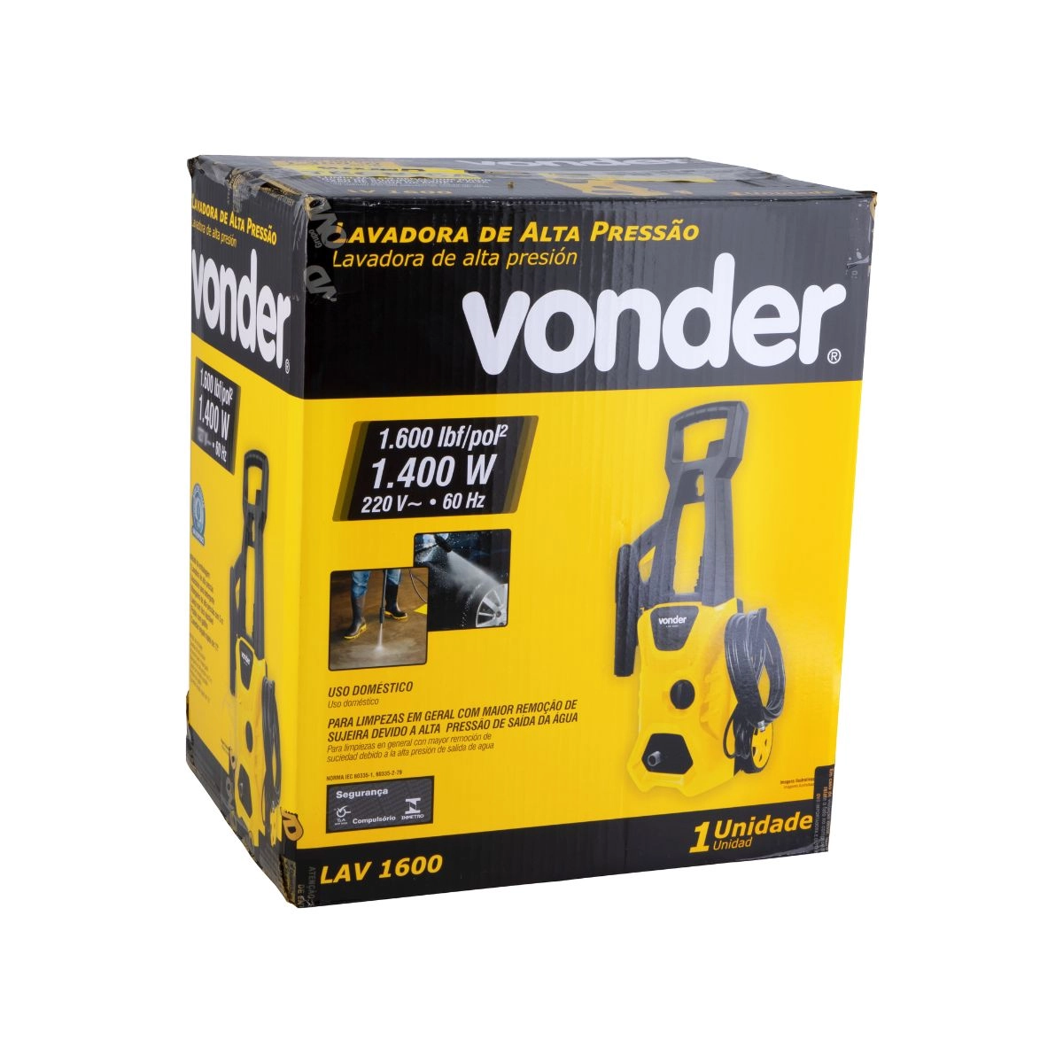 Lavadora de alta pressão LAV1600+ Snowfoam 750ml VONDER